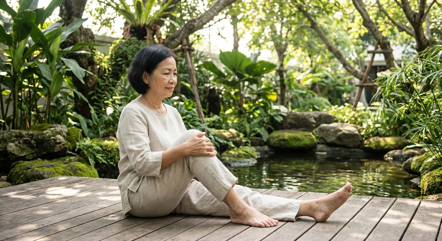 Nguoi tap yoga duoi chan voi tu the bao ve dau goi